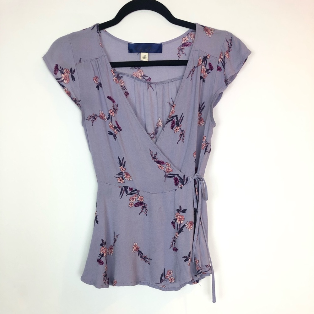 Purple Flowers Blouse